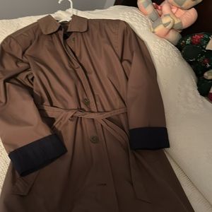 LONDON FOG Towne Ladies Classic Vintage long Trench/Raincoat Coat sz. 8